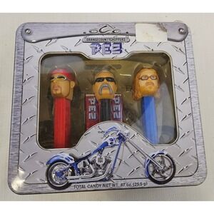 Orange County Choppers Pez Gift Set American Chopper Paul Sr Jr Mikey Tin 2006